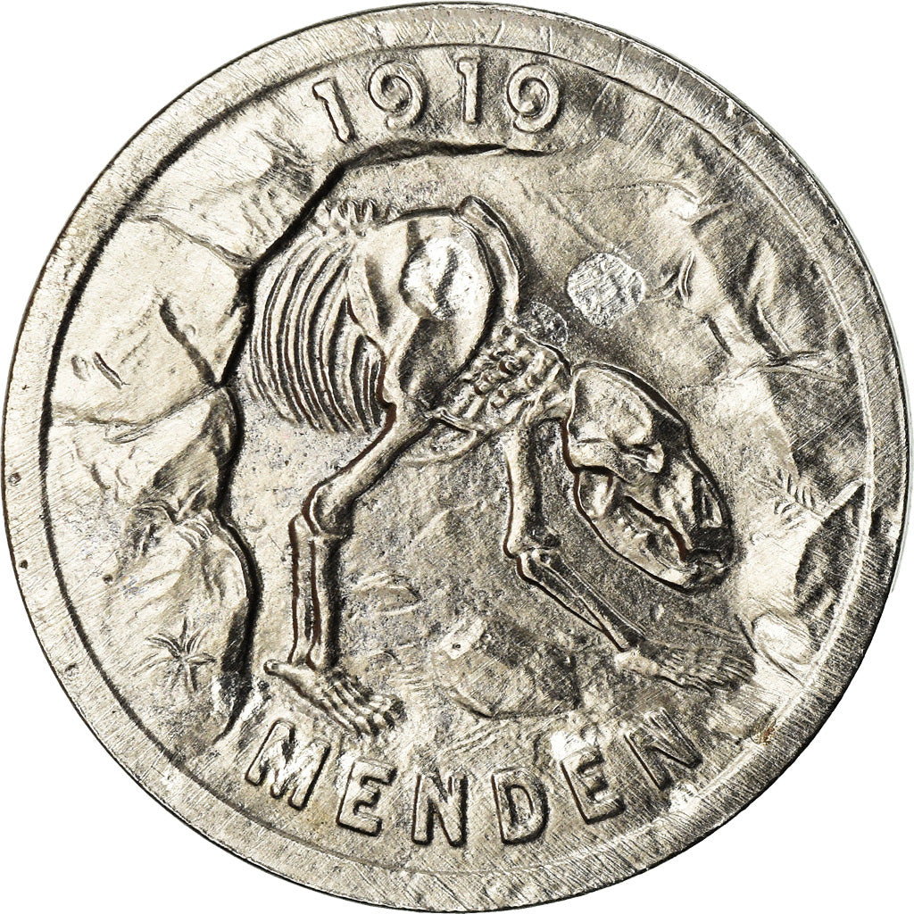 Coin, Germany, Notgeld, Menden, 50 Pfennig, 1920, AU(50-53), Iron