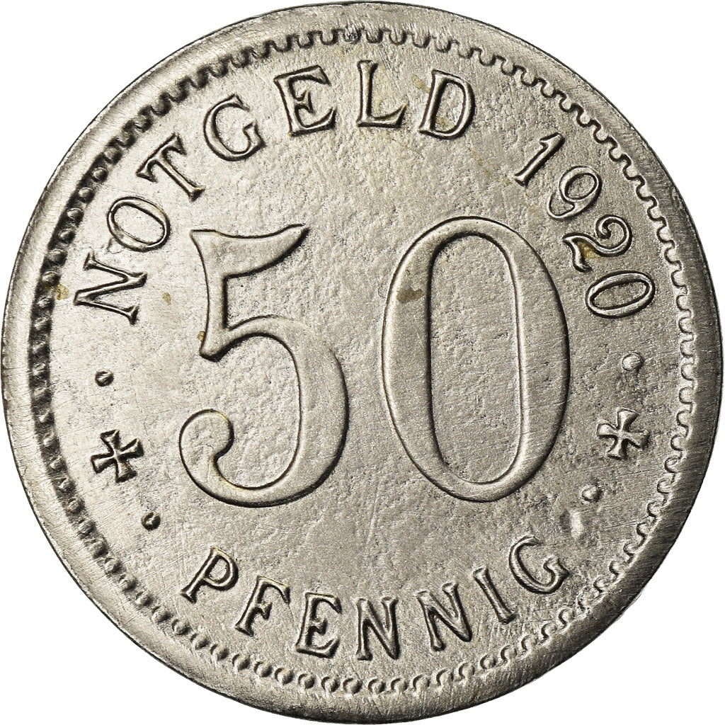 Coin, Germany, Notgeld, Menden, 50 Pfennig, 1920, AU(50-53), Iron