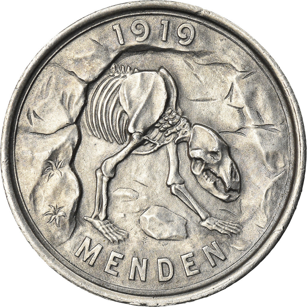 Coin, Germany, Notgeld, Menden, 50 Pfennig, 1920, AU(55-58), Aluminum