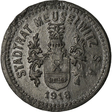 Coin, Germany, Kleingeldersatz, Meuselwitz, 5 Pfennig, 1918, AU(50-53), Zinc