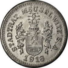 Münze, Deutschland, Kleingeldersatz, Meuselwitz, 10 Pfennig, 1918, VZ, Iron