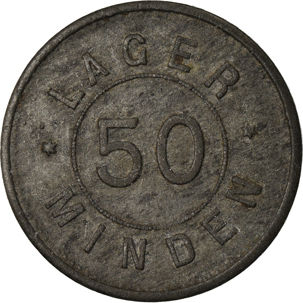 Coin, Germany, Notgeld, Minden, 50 Pfennig, AU(50-53), Zinc