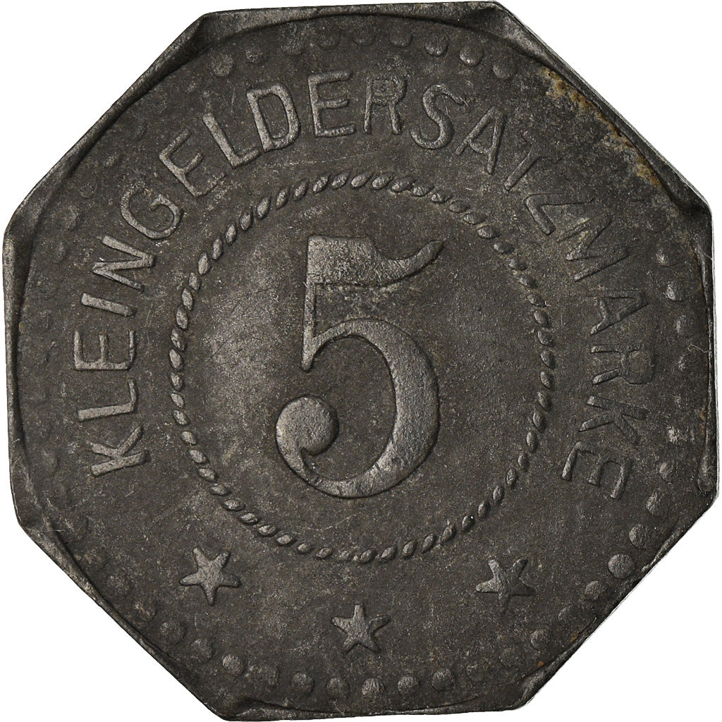 Moneta, Germania, Kleingeldersatzmarke, Montabaur, 5 Pfennig, BB, Zinco