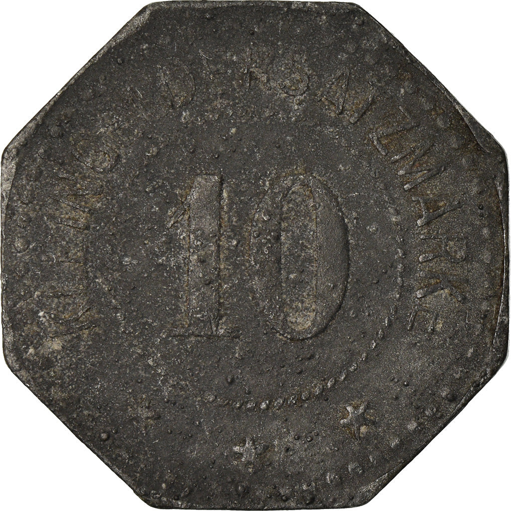 Coin, Germany, Kleingeldersatzmarke, Montabaur, 10 Pfennig, EF(40-45), Zinc