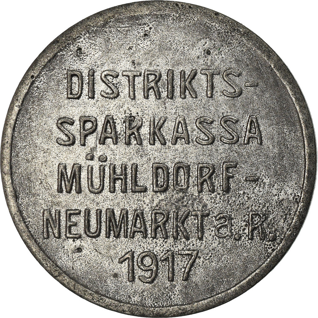 Moneta, Germania, Notgeld, Mühldorf-Neumarkt am Rott, 5 Pfennig, 1917, BB