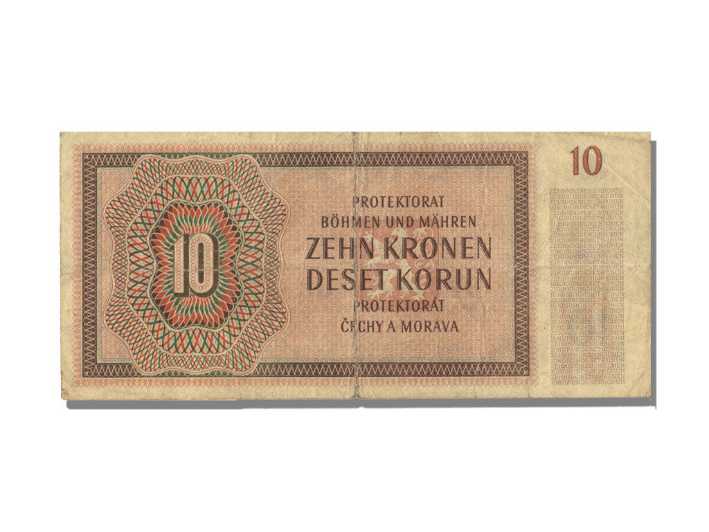 Bohemia and Moravia, 10 Korun, 1942, 1942-07-08, EF(40-45)
