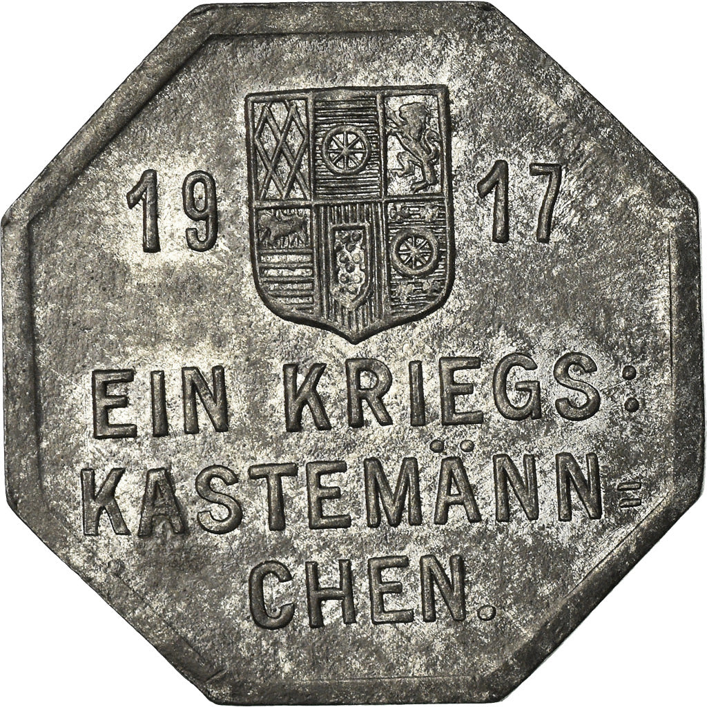 Coin, Germany, Kriegsgeld, Mülheim, 25 Pfennig, 1917, AU(50-53), Zinc