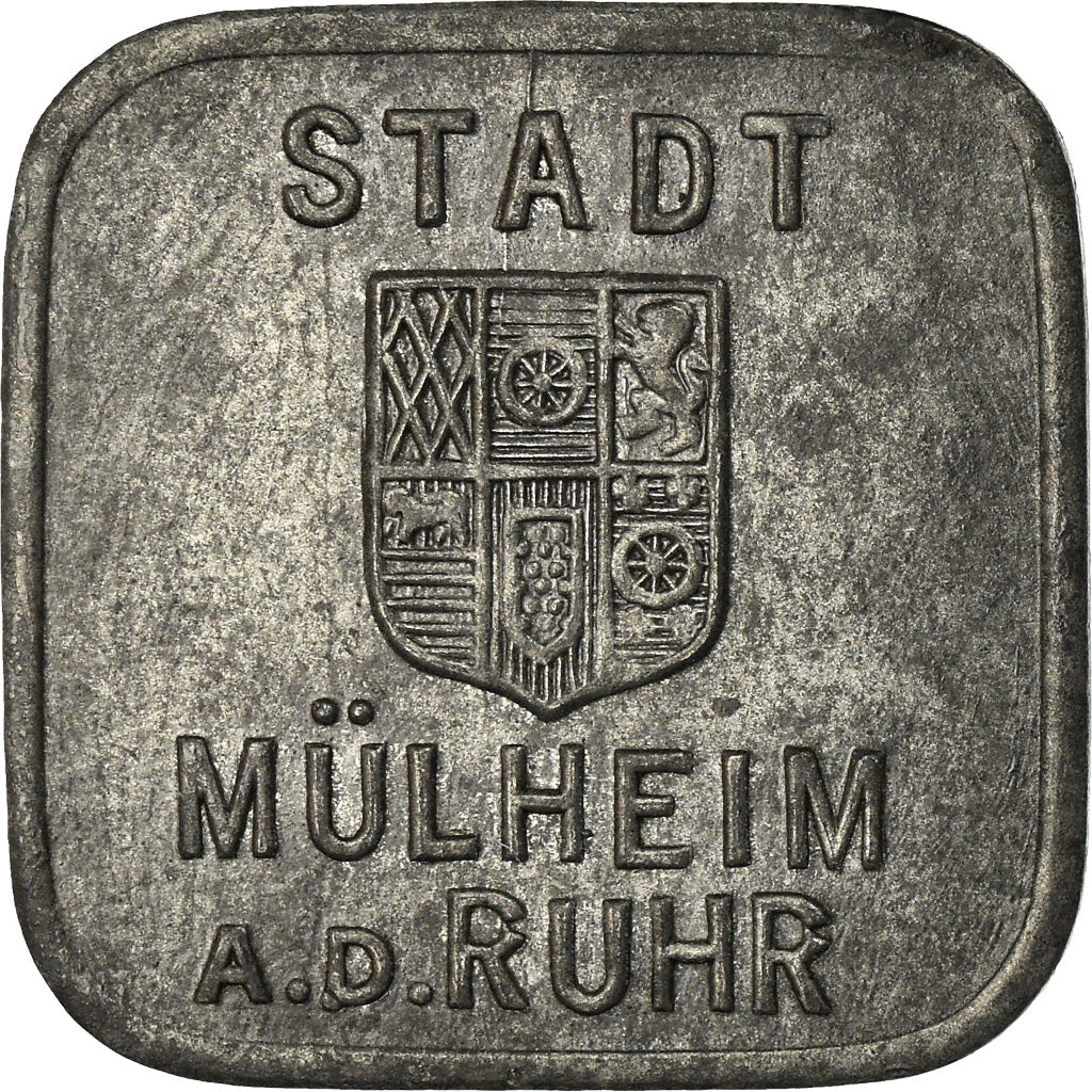 Coin, Germany, Kriegsgeld, Mülheim, 50 Pfennig, 1917, AU(50-53), Zinc