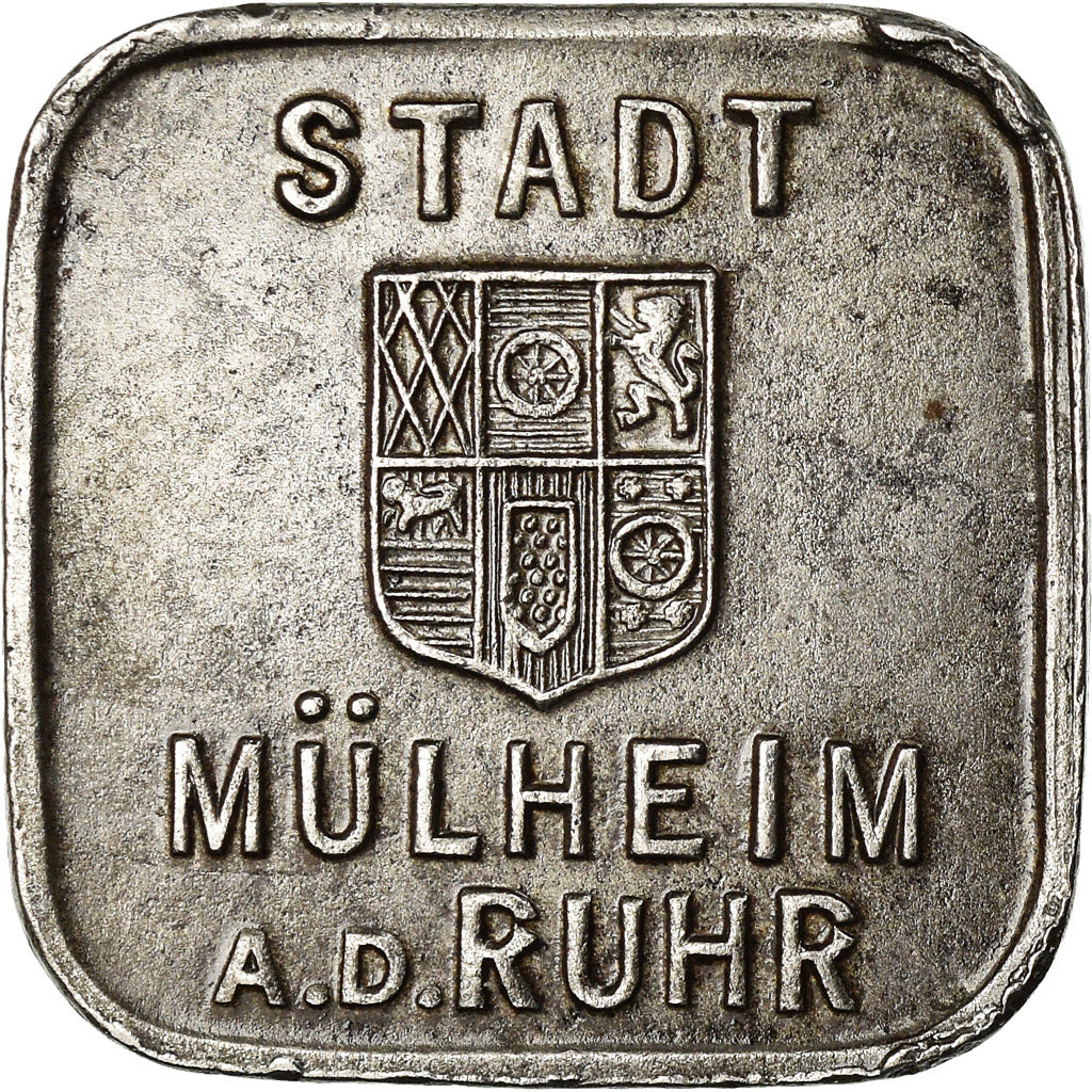 Münze, Deutschland, Kriegsgeld, Mülheim, 50 Pfennig, 1918, VZ, Iron