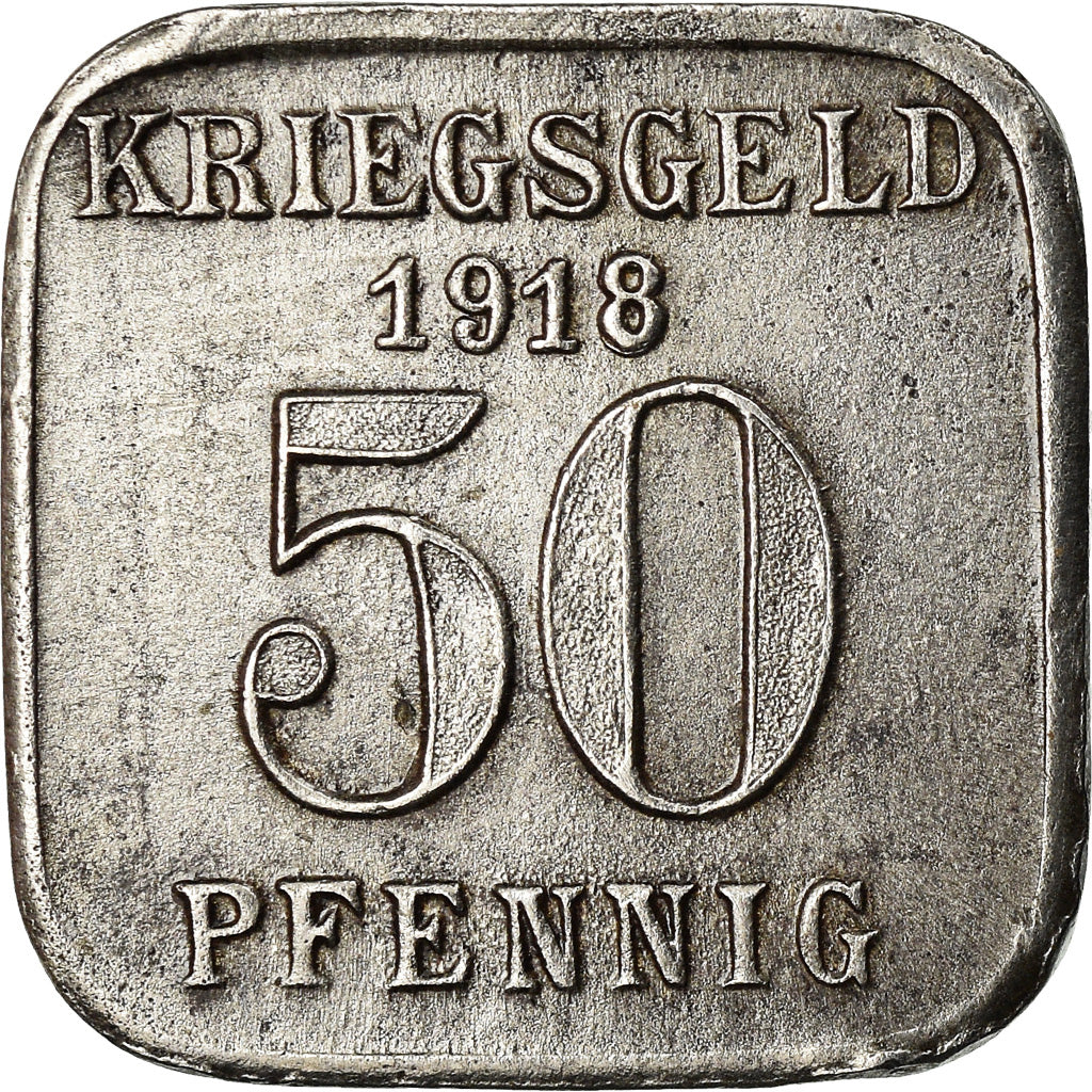 Münze, Deutschland, Kriegsgeld, Mülheim, 50 Pfennig, 1918, VZ, Iron