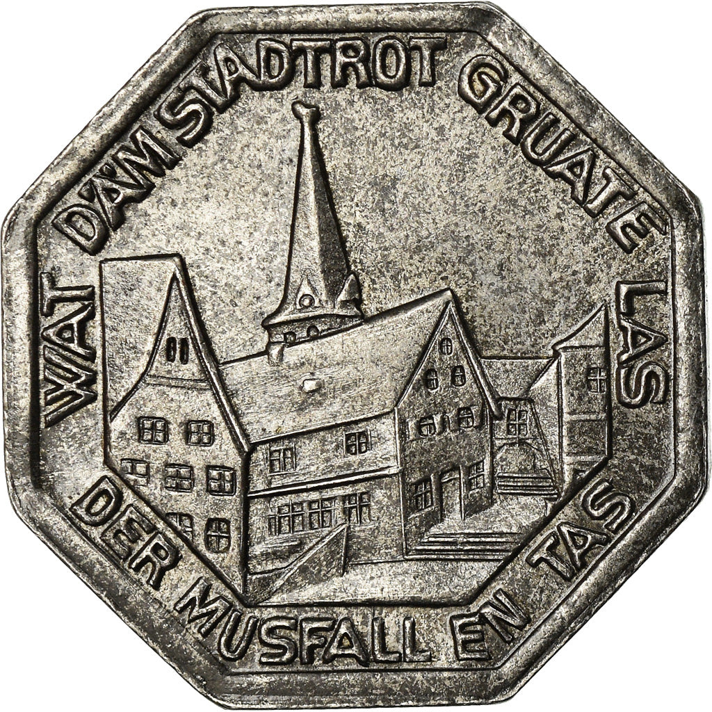 Coin, Germany, Notgeld, Mülheim, 25 Pfennig, 1921, AU(55-58), Iron