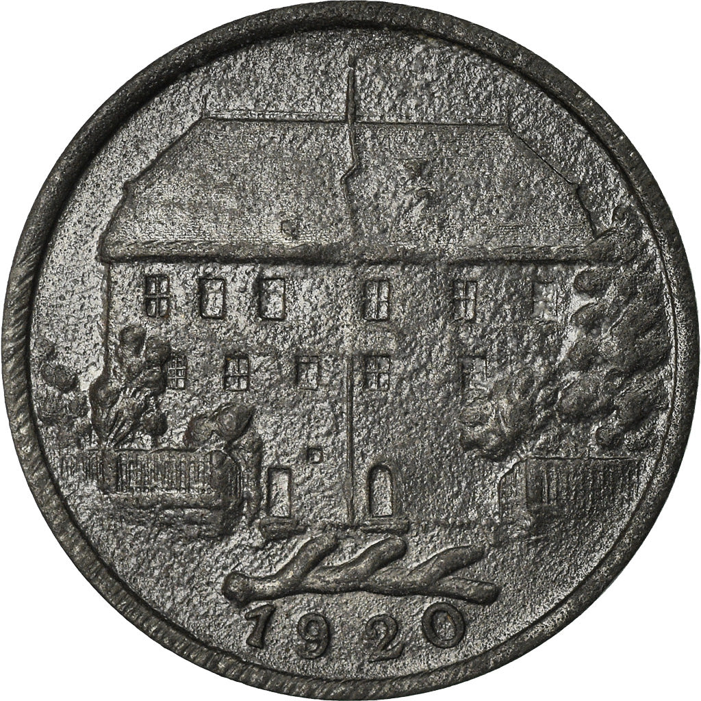 Coin, Germany, Notgeld, Münsingen, 10 Pfennig, 1920, EF(40-45), Zinc
