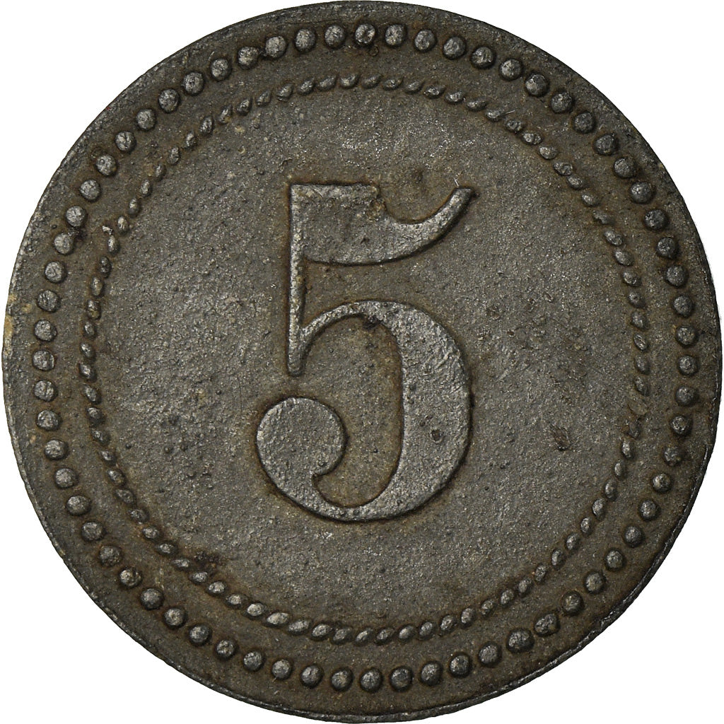 Coin, Germany, Gefangenenlager, Munster, 5 Pfennig, EF(40-45), Zinc