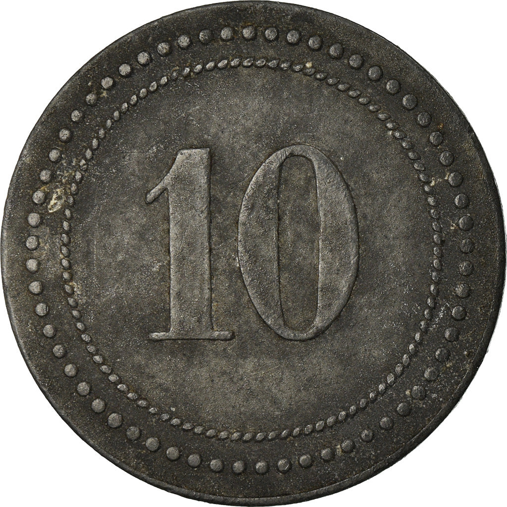 Coin, Germany, Gefangenenlager, Munster, 10 Pfennig, EF(40-45), Zinc