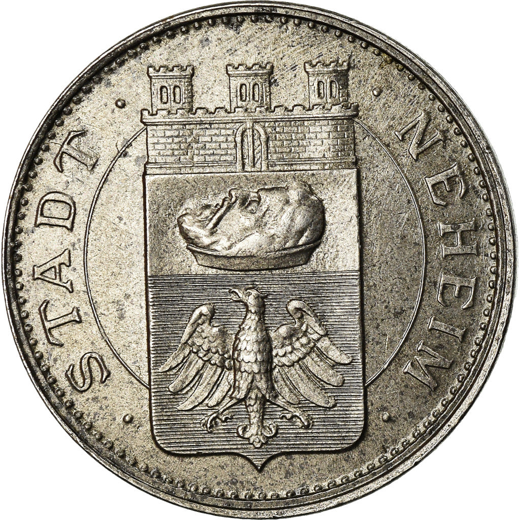 Coin, Germany, Notgeld, Neheim, 10 Pfennig, 1919, AU(55-58), Iron