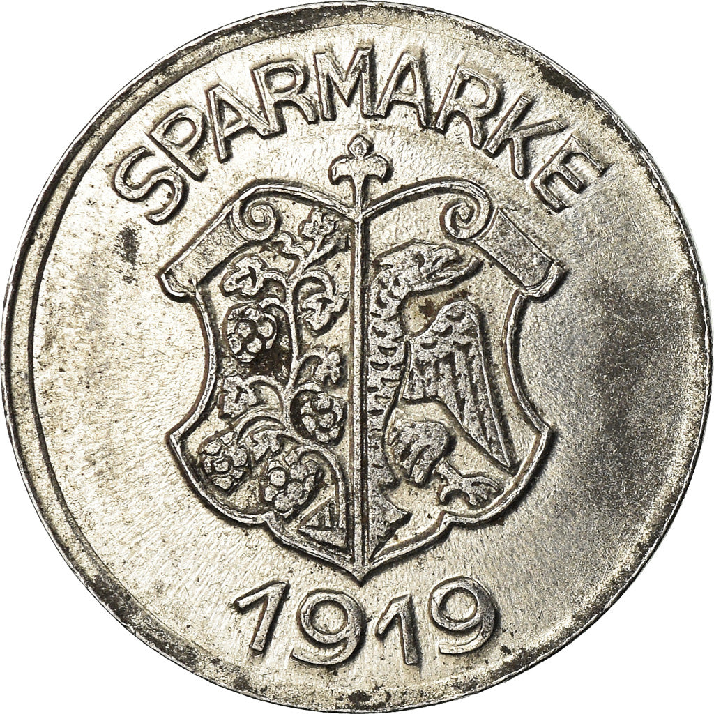 Coin, Germany, Sparmarke, Neumarkt, 5 Pfennig, 1919, AU(50-53), Iron