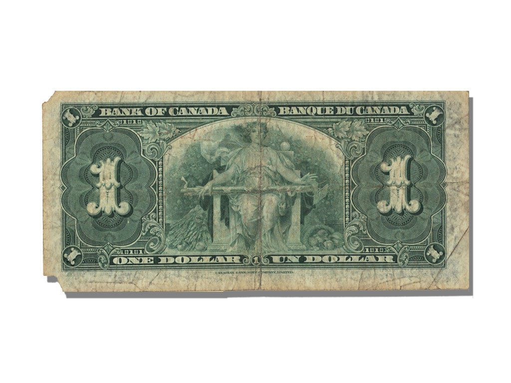 Banknote, Canada, 1 Dollar, 1937, 1937-01-02, KM:58e, F(12-15)