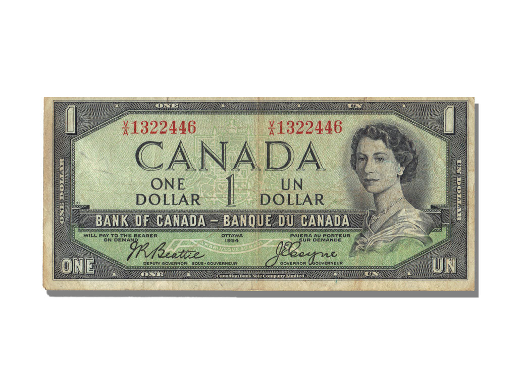 Canada, 1 Dollar, 1954, KM:74a, BB+