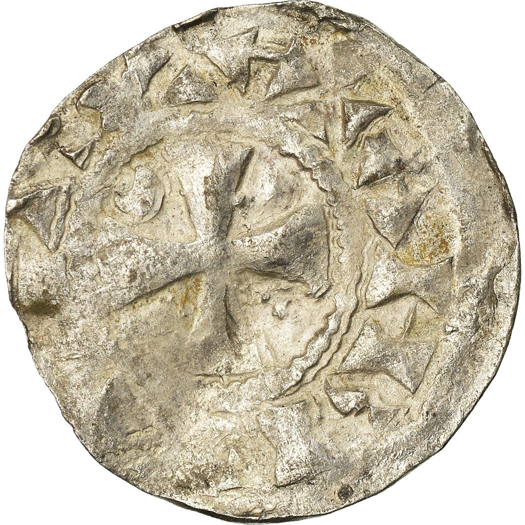 Monnaie, France, Picardie, Anonymes, Denier, Amiens, TB, Argent