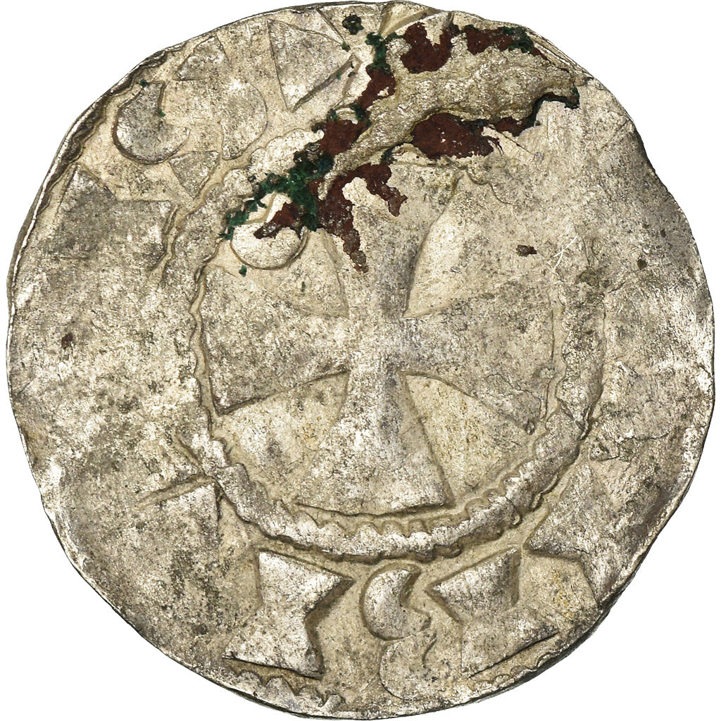 Coin, France, Picardie, Anonymous, Denarius, Amiens, VF(20-25), Silver