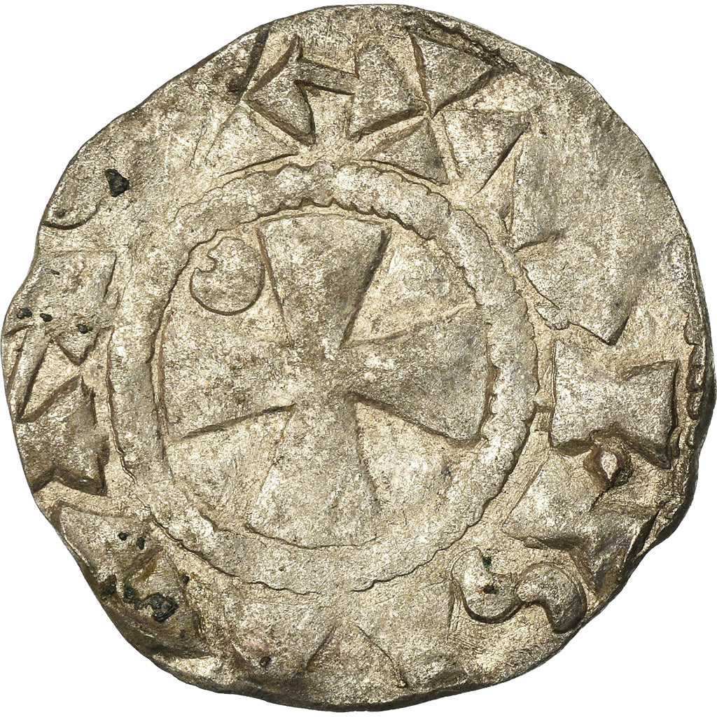 Coin, France, Picardie, Anonymous, Denarius, Amiens, VF(20-25), Silver
