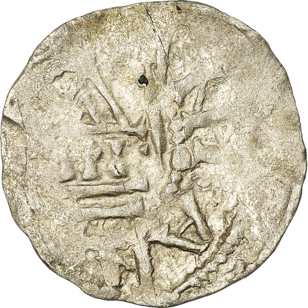Münze, Frankreich, Picardie, Gautier II, Obol, 986-1027, Amiens, S+, Silber