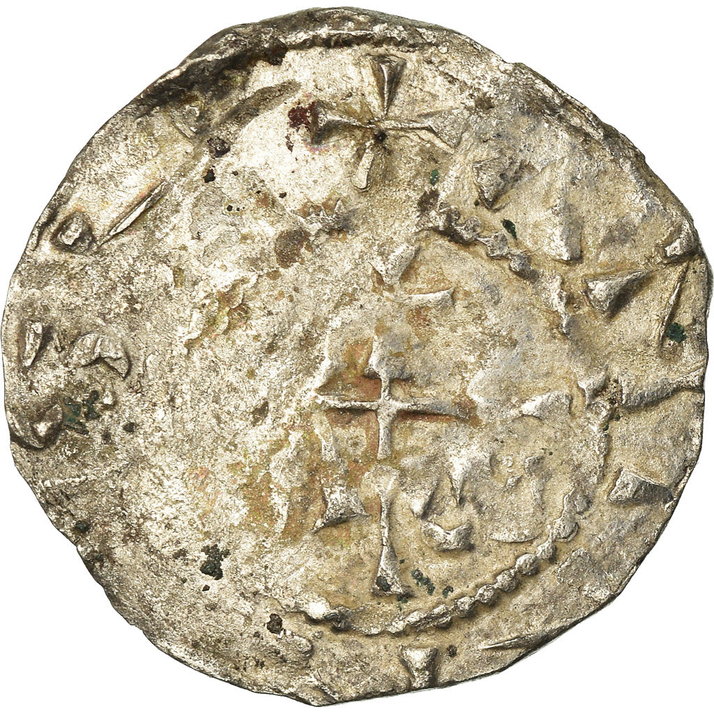Moneta, Francia, Picardie, Anonymous, Denarius, Amiens, MB, Argento