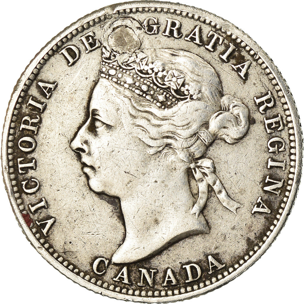 Coin, Canada, Victoria, 25 Cents, 1887, Plugged hole, VF(30-35), Silver, KM:5