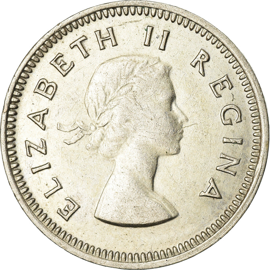 Münze, Südafrika, Elizabeth II, 3 Pence, 1955, SS, Silber, KM:47