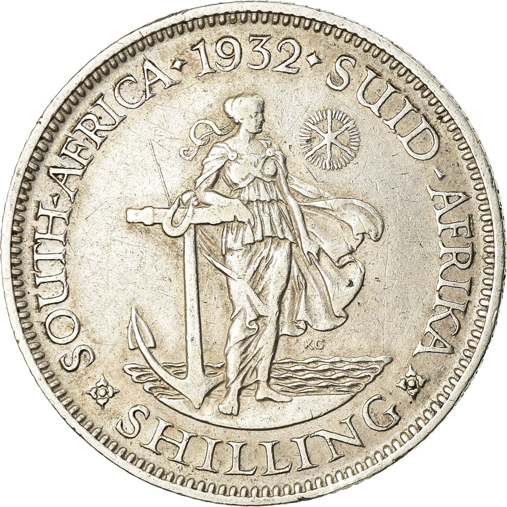 Coin, South Africa, George V, Shilling, 1932, EF(40-45), Silver, KM:17.3
