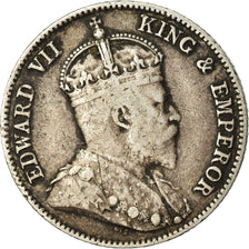 Coin, Hong Kong, Edward VII, 10 Cents, 1904, EF(40-45), Silver, KM:13