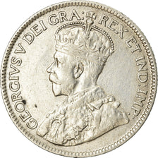Moneta, Terranova, 25 Cents, 1917, Royal Canadian Mint, Ottawa, BB+, Argento