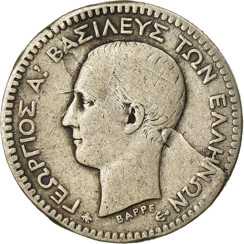 Coin, Greece, George I, 50 Lepta, 1874, Athens, VF(20-25), Silver, KM:37
