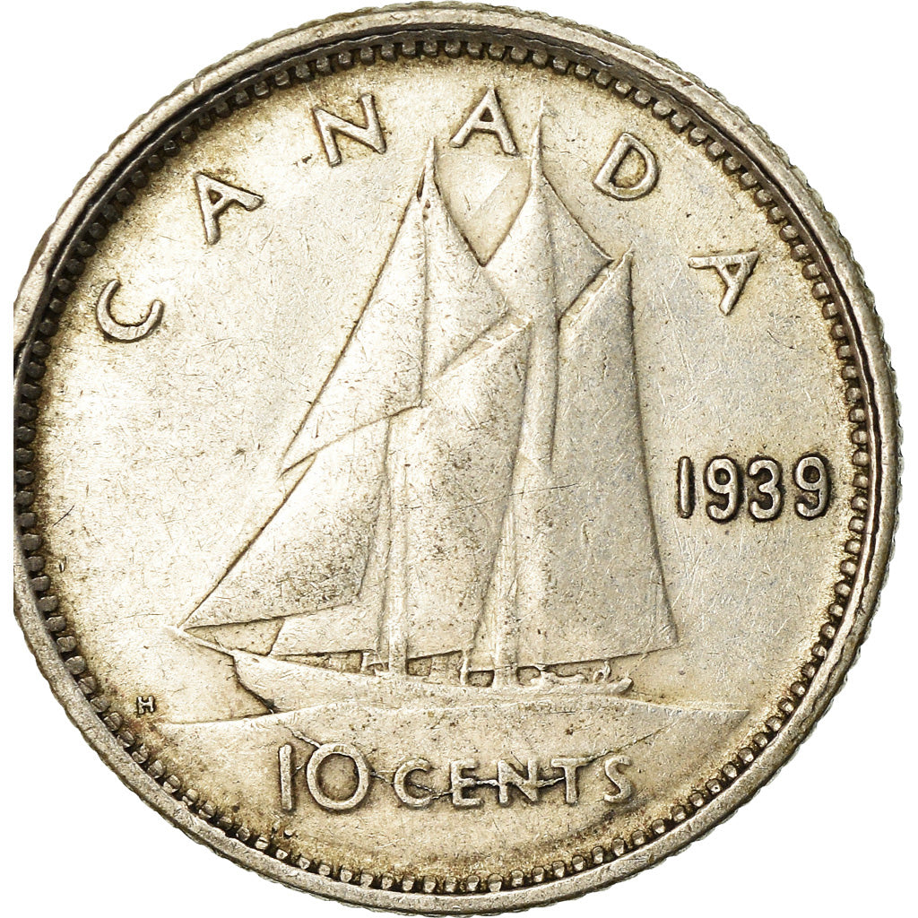 Münze, Kanada, George VI, 10 Cents, 1939, Royal Canadian Mint, Ottawa, SS