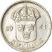Coin, Sweden, Gustaf V, 25 Öre, 1941, EF(40-45), Silver, KM:785