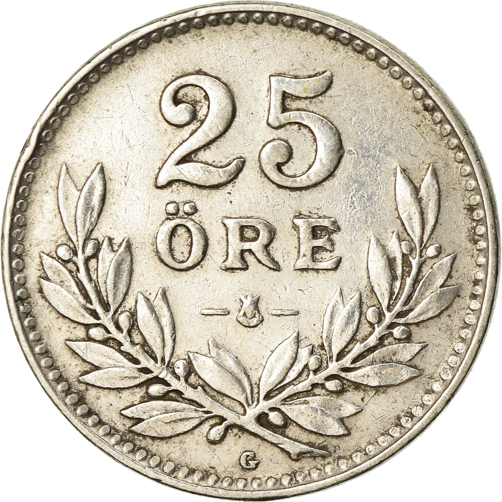 Coin, Sweden, Gustaf V, 25 Öre, 1941, EF(40-45), Silver, KM:785