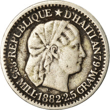 Coin, Haiti, 10 Centimes, 1882, VF(30-35), Silver, KM:44