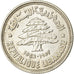 Coin, Lebanon, 50 Piastres, 1952, Utrecht, AU(50-53), Silver, KM:17