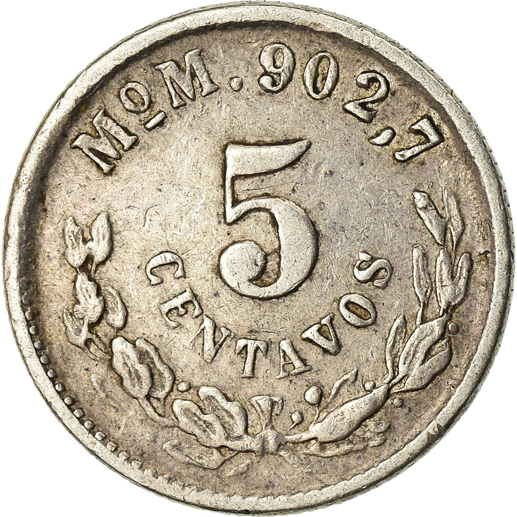 Coin, Mexico, 5 Centavos, 1901, Mexico City, EF(40-45), Silver, KM:400.2