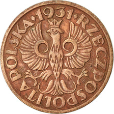 Coin, Poland, Grosz, 1931, Warsaw, EF(40-45), Bronze, KM:8a