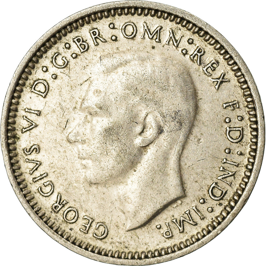 Moneta, Australia, George VI, Threepence, 1948, Melbourne, BB, Argento, KM:37a