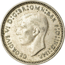 Moneta, Australia, George VI, Threepence, 1948, Melbourne, BB, Argento, KM:37a
