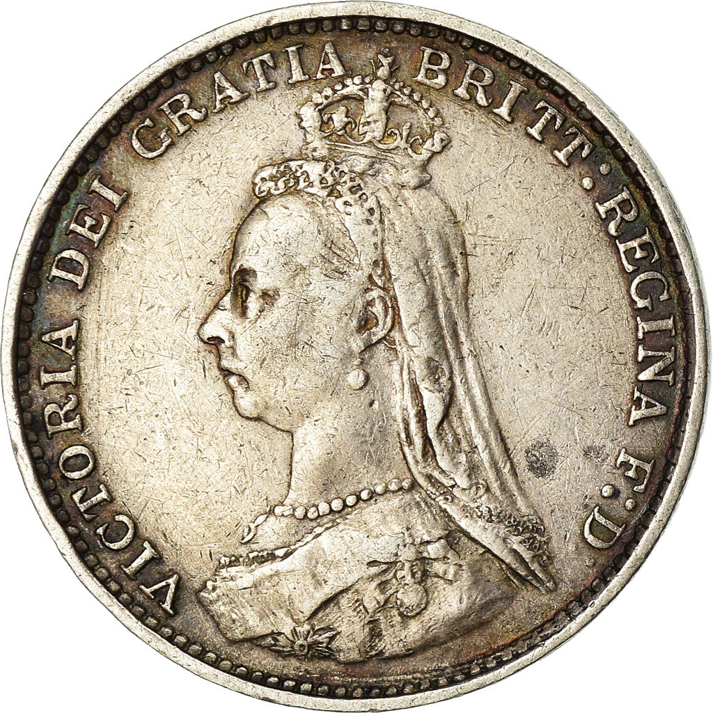 Great Britain, Victoria, 3 Pence, 1888, AU(50-53), Silver, KM:758
