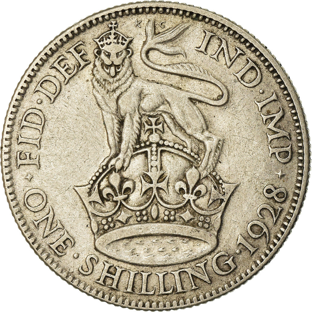 Coin, Great Britain, George V, Shilling, 1928, EF(40-45), Silver, KM:833