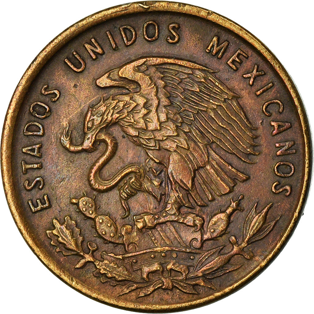 Coin, Mexico, Centavo, 1953, Mexico City, AU(50-53), Brass, KM:417