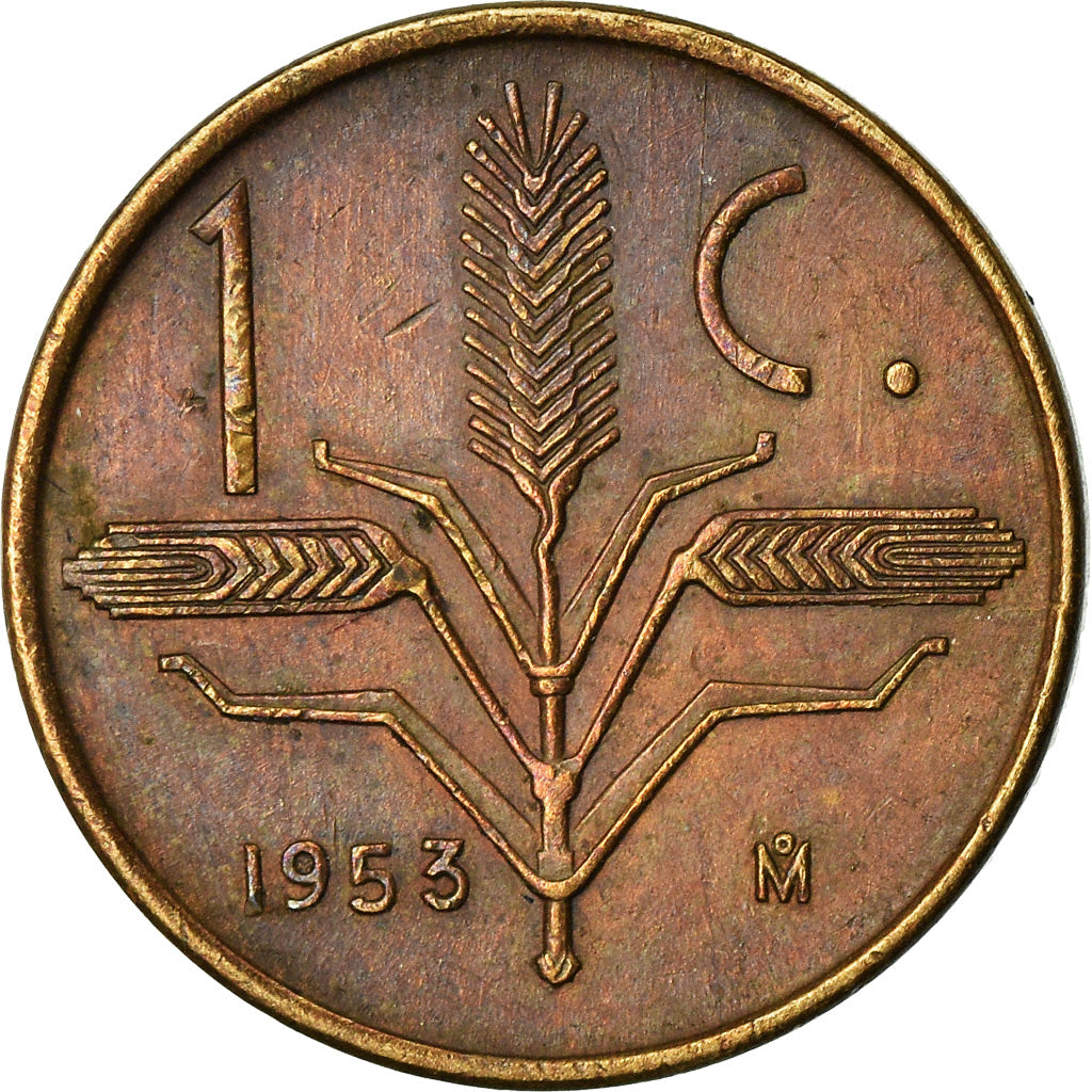 Coin, Mexico, Centavo, 1953, Mexico City, AU(50-53), Brass, KM:417