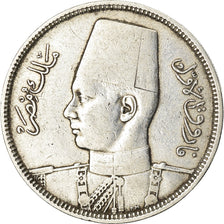 Coin, Egypt, Farouk, 5 Piastres, 1937/AH1356, British Royal Mint, VF(30-35)
