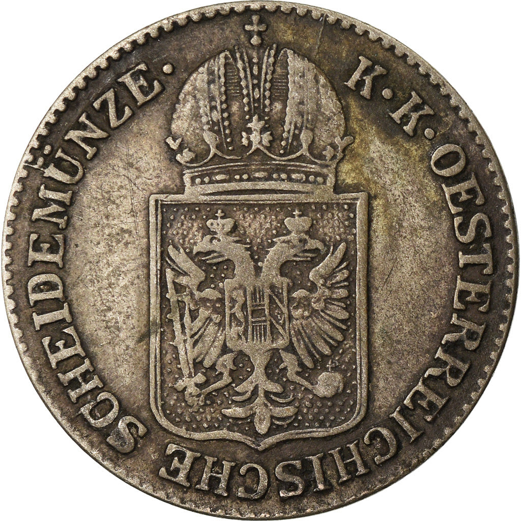 Coin, Austria, Franz Joseph I, 6 Kreuzer, 1849, EF(40-45), Silver, KM:2200