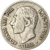 Coin, Spain, Alfonso XII, 50 Centimos, 1880, VF(30-35), Silver, KM:685
