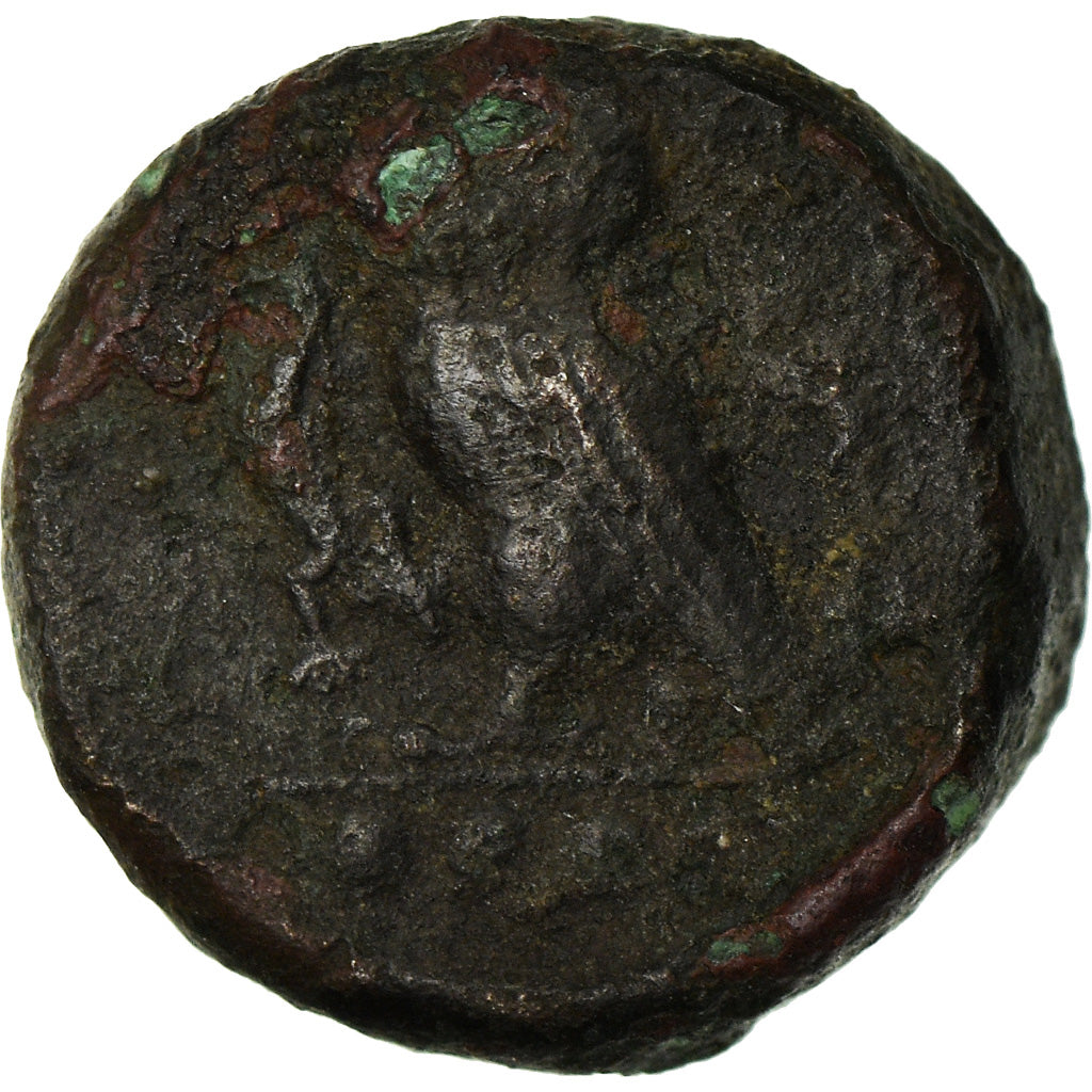 Moneda, Sicily, Kamarina, Tetras, 420-405 BC, BC+, Bronce, HGC:2-546